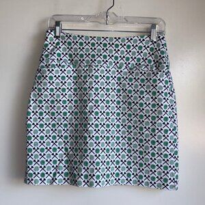 SWING CONTROL Golf Skort Skirt Size 6 Tennis Pickleball Golfball Print ~EUC